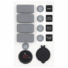 White Electrical Panel with 4 switches Battery Tester and 12V Plug 114 x H191mm