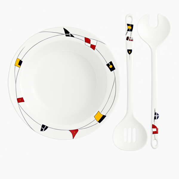 Salad bowl with serve cutlery MB Regata