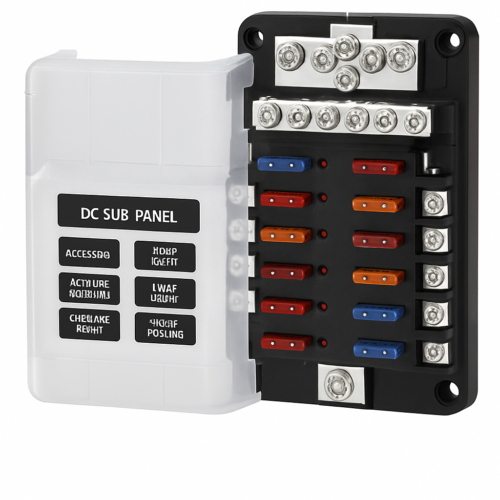 product-119095-20260612121408 Electrical Fuse Box for 12 Blade Fuses (LED Indicator)