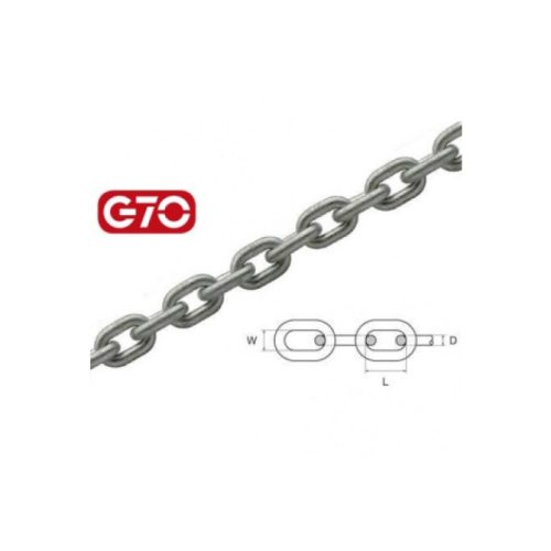 DIN766 G70 Galvanized Calibrated Chain 10mm x 50mt