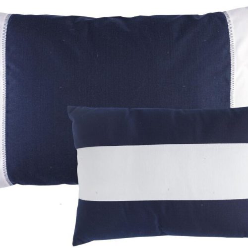 Pair Waterproof Cushions MB Blue and White