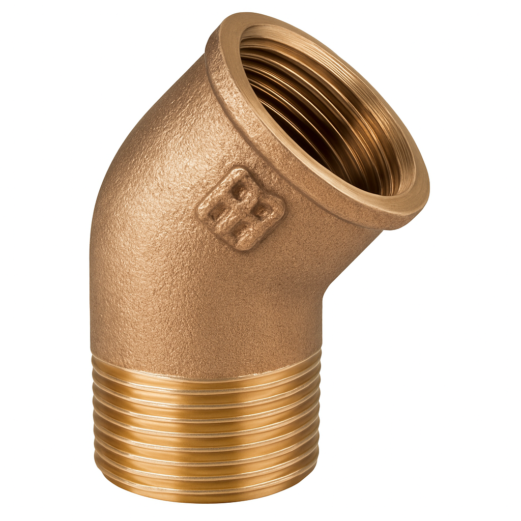 Bronze 45° Elbow F-F G 3/8 Thread